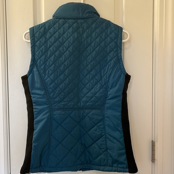 Andrew Marc Quilted Vest Teal color with black Size S - Picture 2 of 10